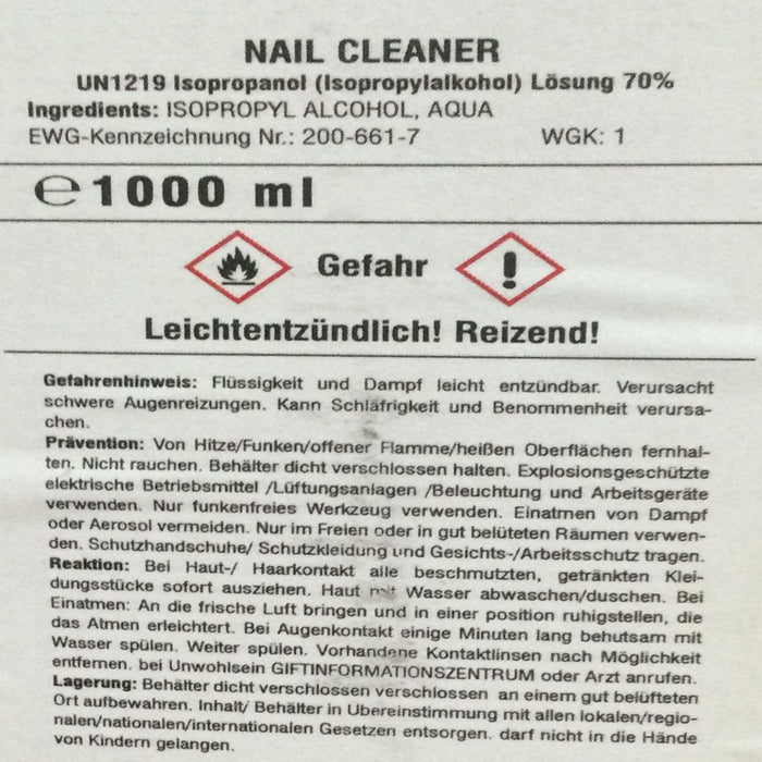 JaTop Nail Cleaner, Nagelcleaner 1L, 300 Zelletten im Einwegspender, Dispenser