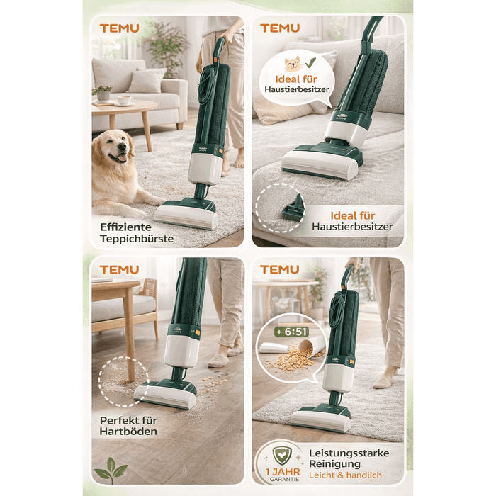 Original Vorwerk Kobold 121 inkl. Elektrobürste ET 340, Hartbodendüse und 10 Staubsaugerbeutel +Duft Renewed + generalüberholt Garantie, mit Beutel