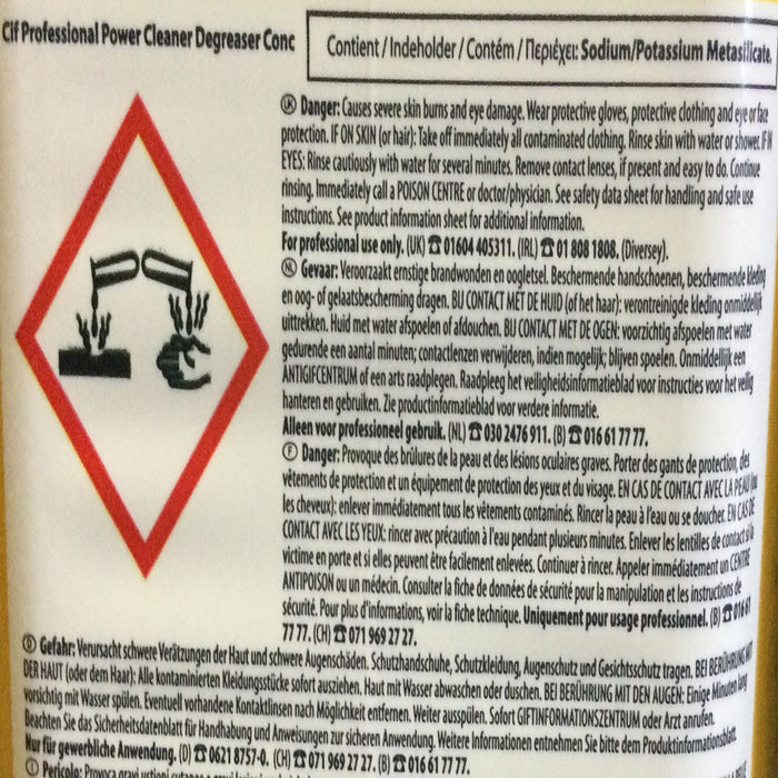 Cif Fettlöser Reiniger, Fettreiniger Professional 5L + 0,75L Sprühflasche