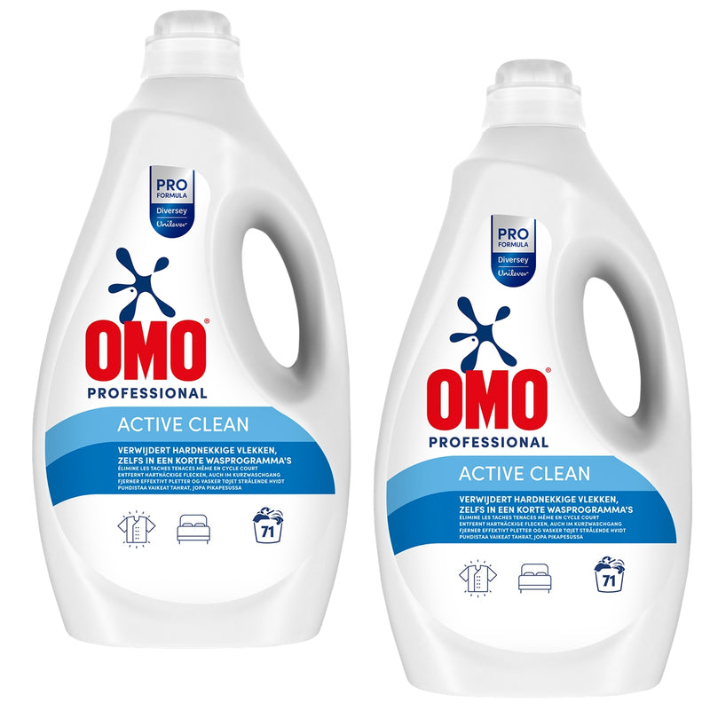 Omo Professional Active Flüssiges Vollwaschmittel mit Aktiv-Formel für verstärkte Flecklösekraft