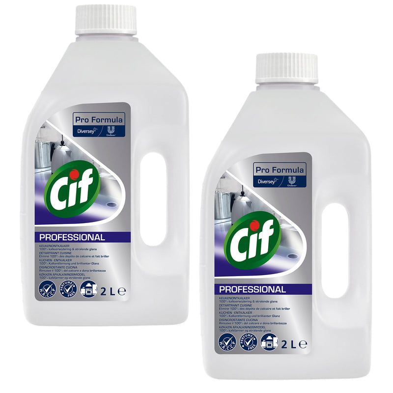 Cif Pro Formula Kalklöser 6x2L Entkalker für effektive Kalkentfernung und strahlende Sauberkeit