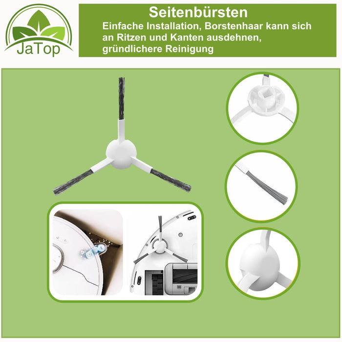 Zubehörset geeignet für Roboter Saugroboter Xiaomi X10+/ X20+ ;Dreame plus JaTop Uniwisch 0,75L
