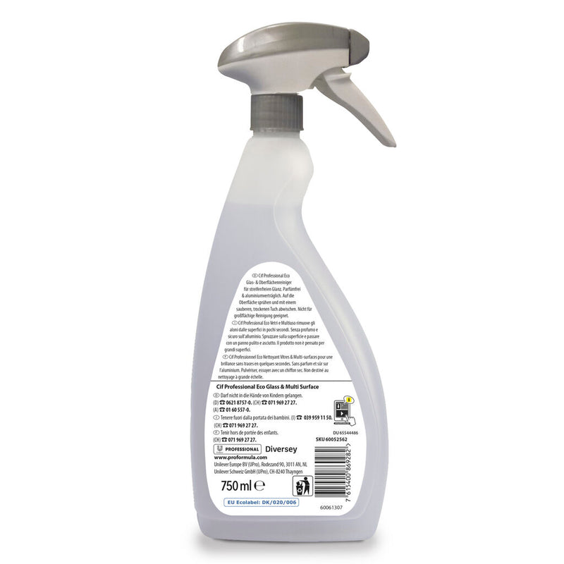 Cif Professional ECO Glas- und Oberflächenreiniger 6x0,75L