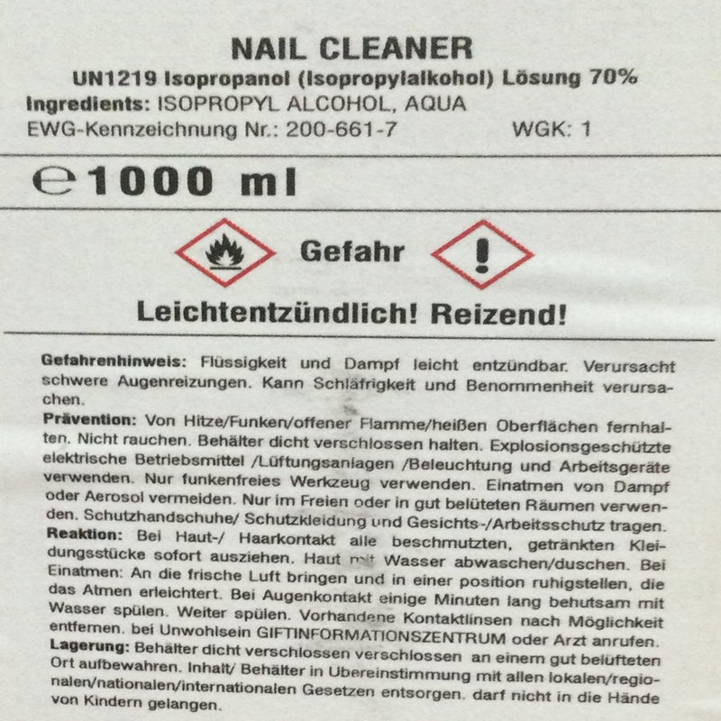 JaTop Nail Cleaner, Nagelcleaner 1L, 300 Zelletten im Einwegspender, Dispenser