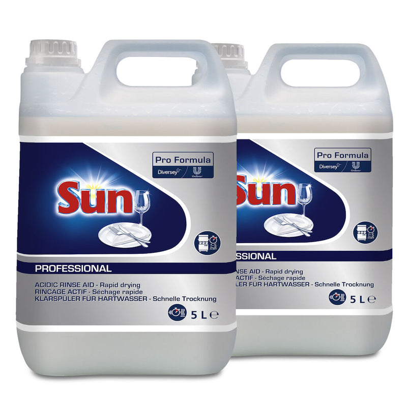 Sun Pro Formula Acidic Rinse aid 2x5L Säurehaltiger Klarspüler – geeignet für gewerbliche und haushaltsübliche Geschirrspülmaschinen