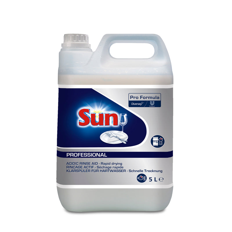 Sun Pro Formula Acidic Rinse aid 5L Säurehaltiger Klarspüler – geeignet für gewerbliche und haushaltsübliche Geschirrspülmaschinen