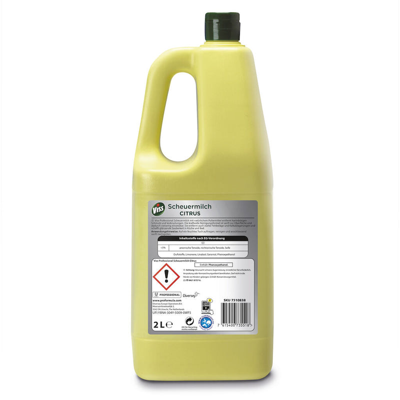 Viss Pro Formula Scheuermilch Citrus Cremereiniger mit natürlichen Mikropartikeln