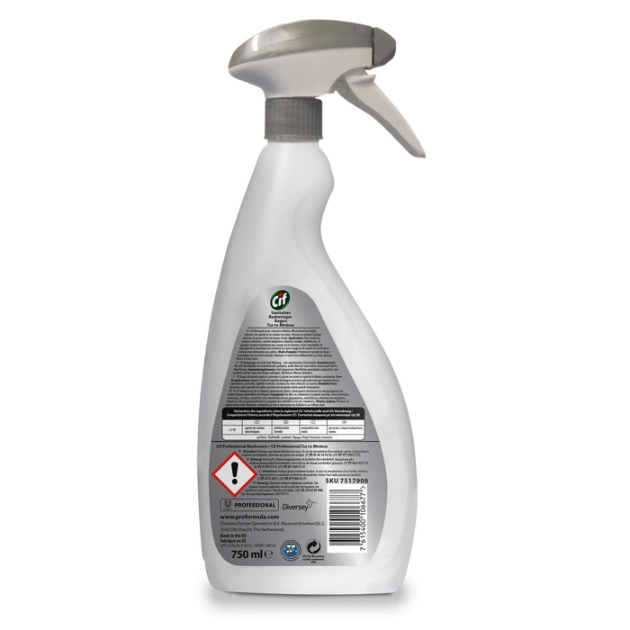 Cif Professional Badreiniger mit Anti-Kalk-Formel Sprüflasche 6x0,75L