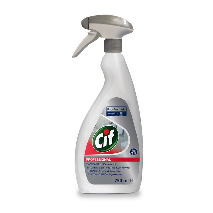 Cif Professional Badreiniger mit Anti-Kalk-Formel Kanister 5L Sprühflasche 0,75L