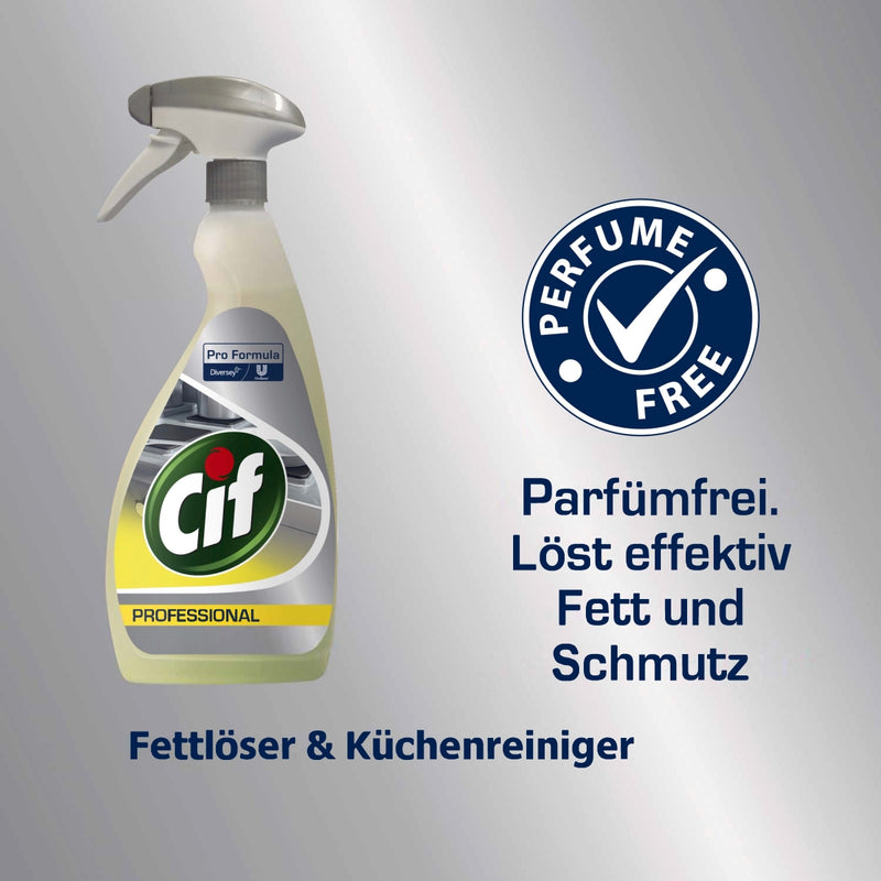 Cif Professional Power Fettlöser, Fettreiniger 6 x 0,75L