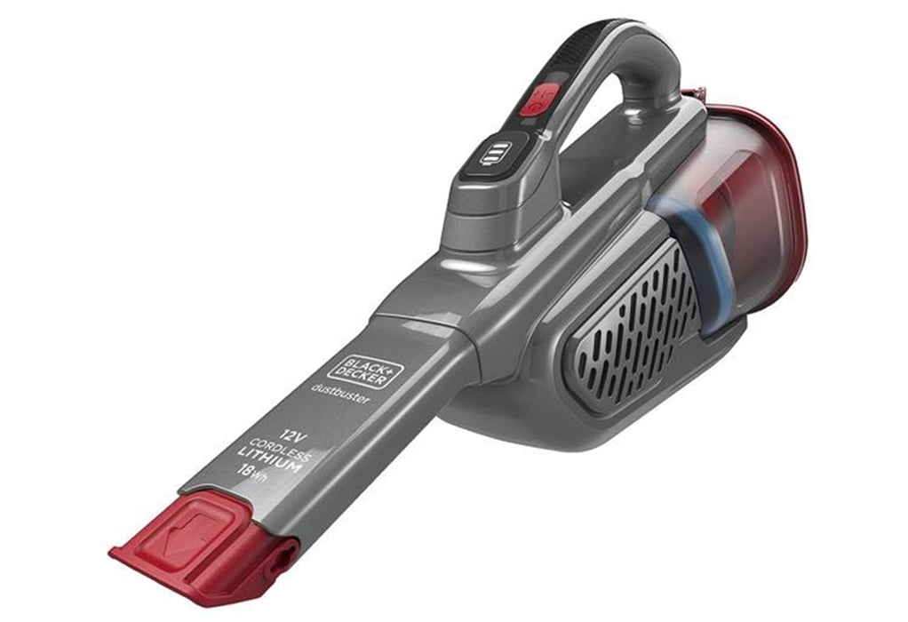 Black+Decker Akkusauger Dustbuster BHHV315B 12 Volt titanium / rot