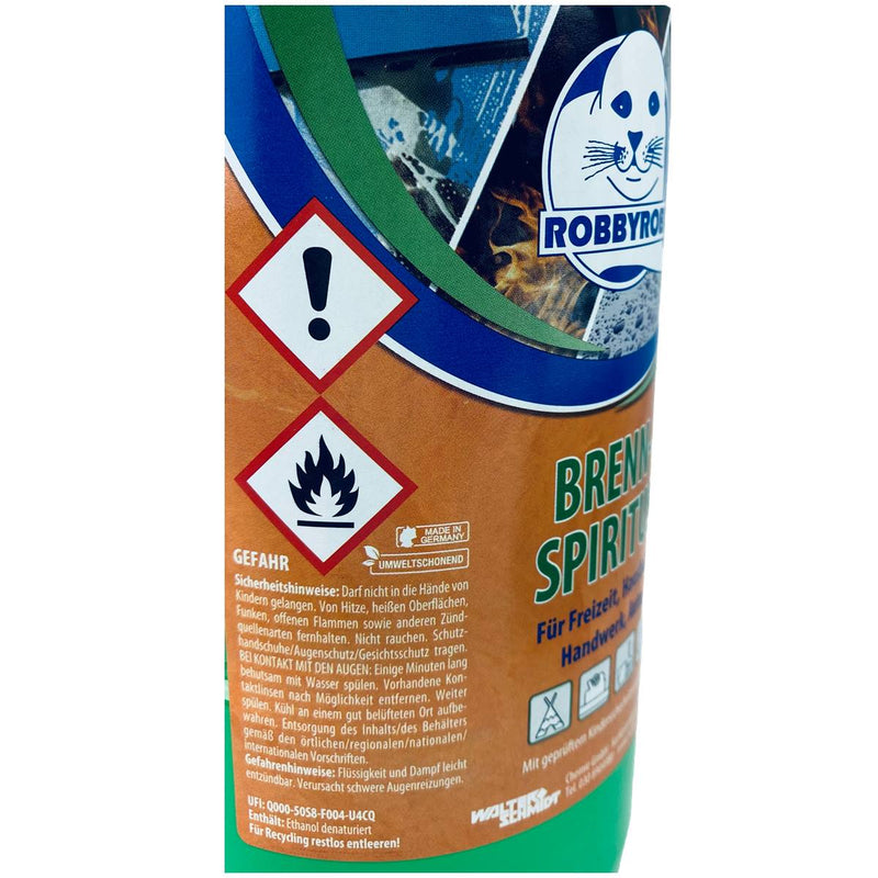 ROBBYROB Brennspiritus 1 l Alkoholreiniger