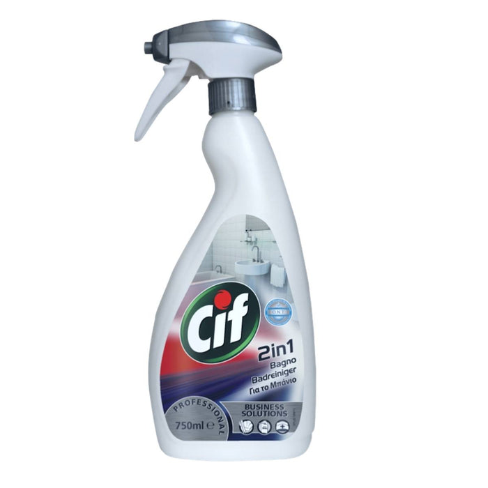 Cif Professional Badreiniger mit Anti-Kalk-Formel Kanister 5L Sprühflasche 0,75L