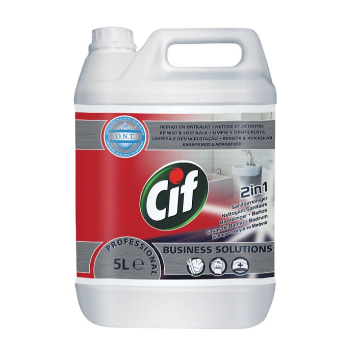 Cif Professional Badreiniger mit Anti-Kalk-Formel Kanister 5L Sprühflasche 0,75L