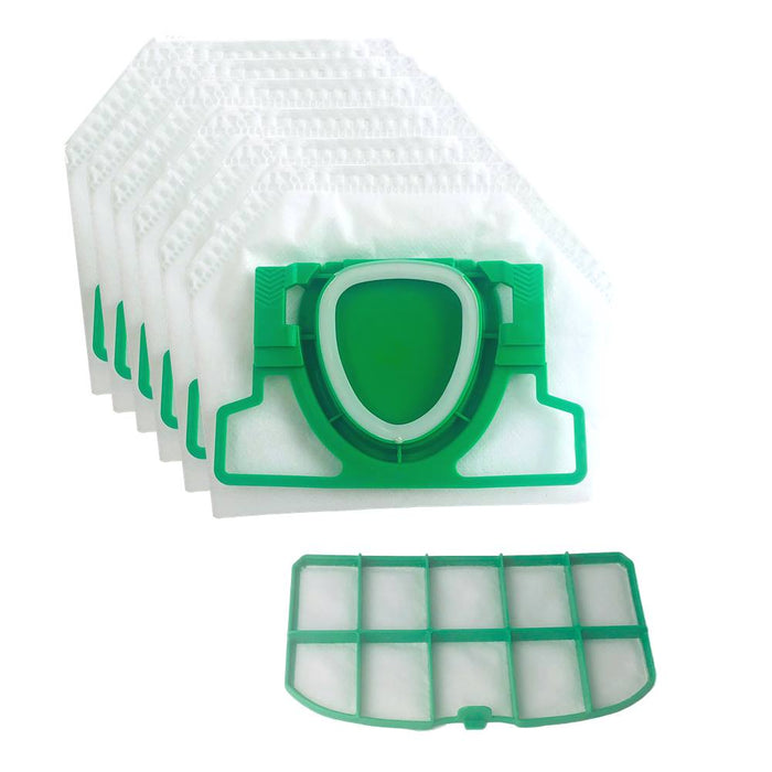 6 Staubsaugerbeutel geeignet für Vorwerk Kobold VK200 inkl. 1 Motorfilter