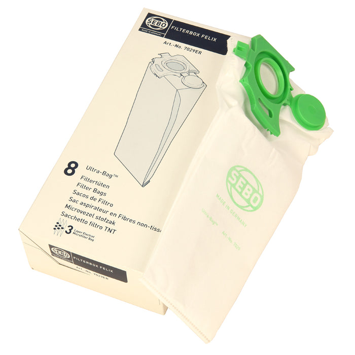 Filtertüten SEBO Filterbox FELIX, Staubsaugerbeutel 8 Stk., (7029ER)
