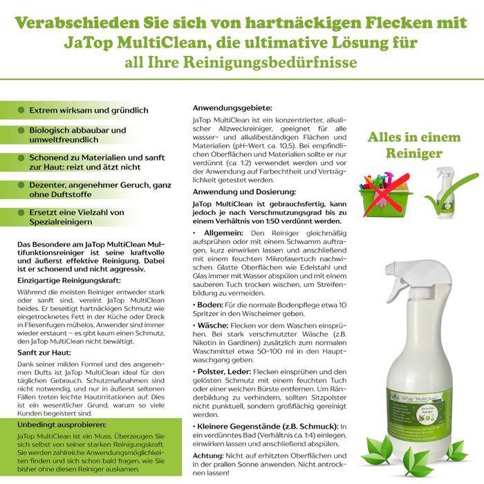 JaTop MultiClean Multifunktionsreiniger 1L