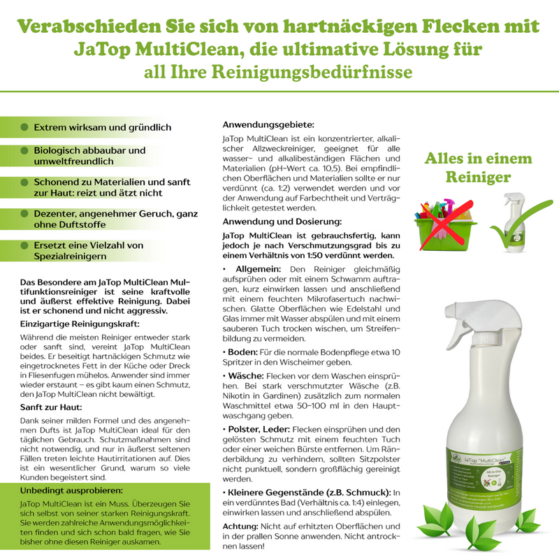 JaTop MultiClean Multifunktionsreiniger ab 1L