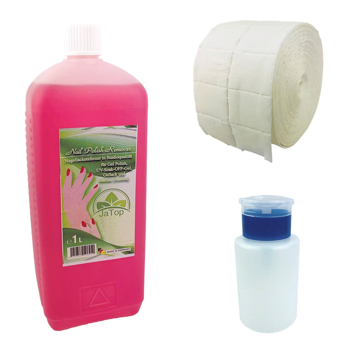 JaTop Nagellackentferner mit Aceton, Nagellackremover, 500 Zelletten, Dispenser