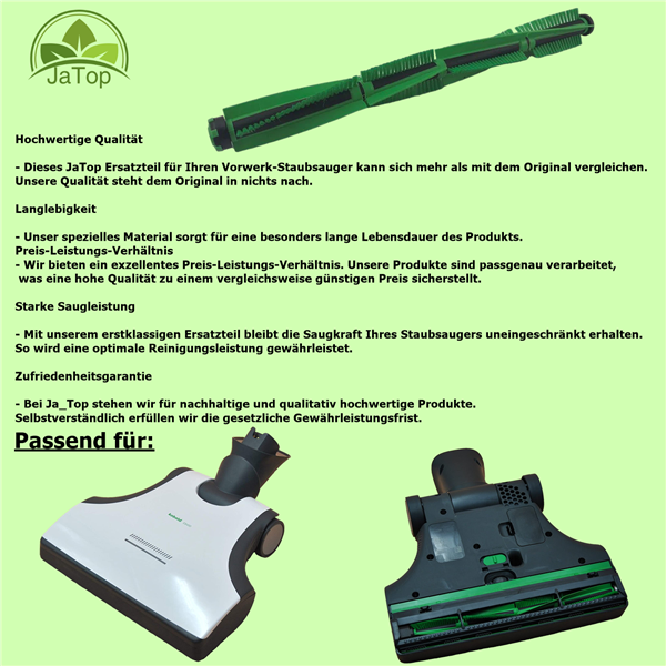 Ersatzbürste geeignet für Vorwerk Kobold Elektrobürste EB 400, EB400