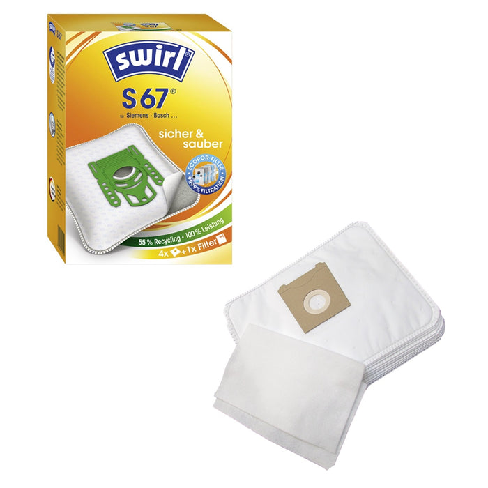 Staubsaugerbeutel Swirl S67 MicroPor oder Hausmarke SSW 608 Microvlies