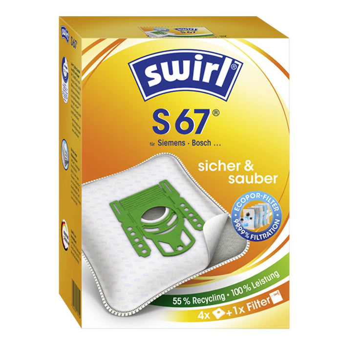 Staubsaugerbeutel Swirl S67 MicroPor oder Hausmarke SSW 608 Microvlies