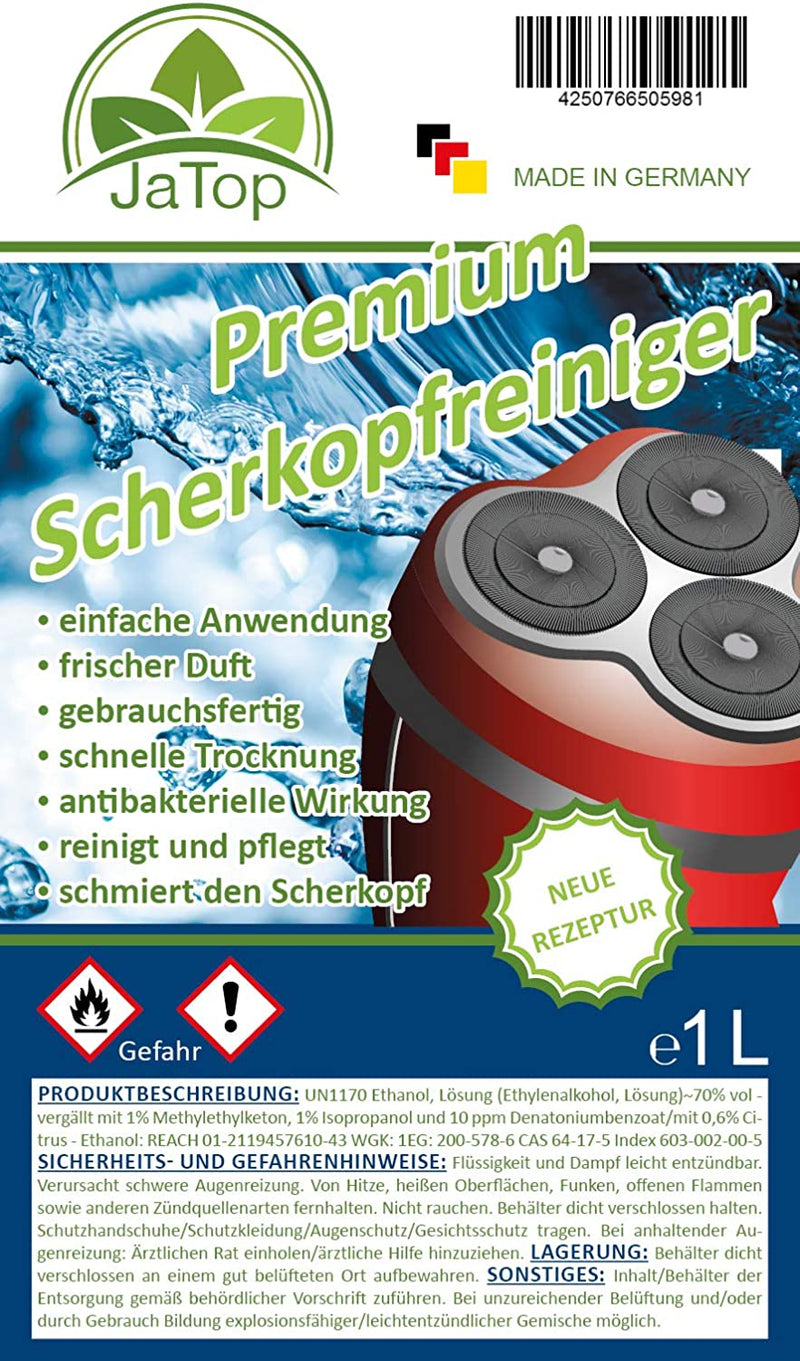 JaTop Scherkopfreiniger für Reinigungsstation Braun Clean & Renew System 2L