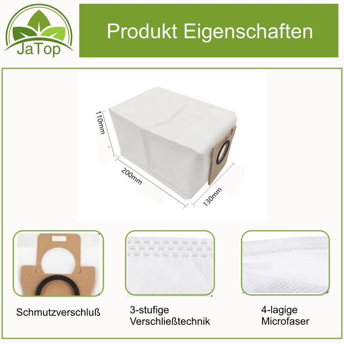 5 Staubsaugerbeutel geeignet für Xiaomi Saugroboter X10+X20+S10+Dreame L10s Ultra+L10 Ultra+ L20 Ultra+L20 Pro
