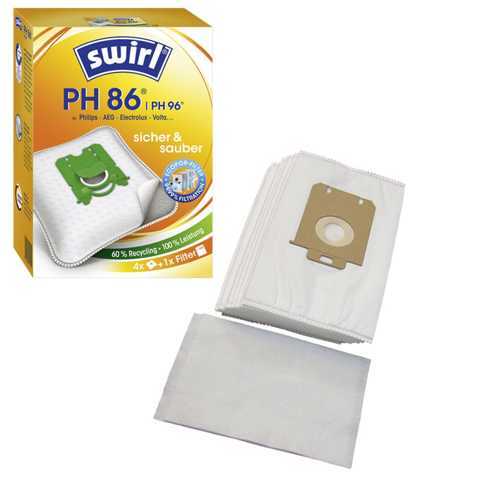 Staubsaugerbeutel Swirl PH86 oder Hausmarke SSW 605 Microvlies