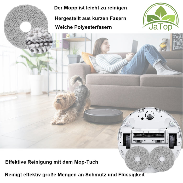 2 Stück Wischtücher geeignet für Xiaomi Saugroboter X10+, X20+,Dreame L10s Ultra