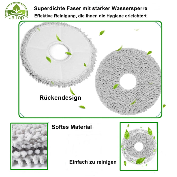 2 Stück Wischtücher geeignet für Xiaomi Saugroboter X10+, X20+,Dreame L10s Ultra